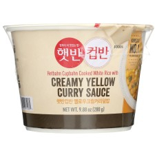 CJ FOODS: Cup Rice Ylw Curry Sauce, 9.9 oz
