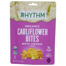 RHYTHM SUPERFOODS: Bites Cauliflwr Wht Chddr, 1.4 oz