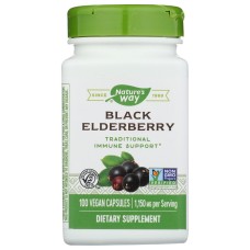 NATURES WAY: Black Elderberry 100Vegcp, 100 cp