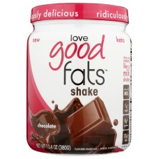 LOVE GOOD FATS: Shake Milk Chocolate, 13.4 oz