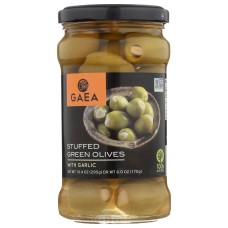 GAEA NORTH AMERICA: Olive Stfd Grn Garlic, 6 oz