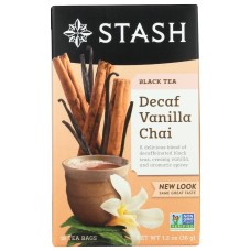 STASH TEA: Tea Decaf Chai Vanilla, 18 bg