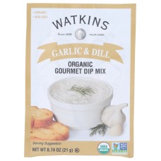 WATKINS: Mix Garlic Dip Org, 0.74 oz