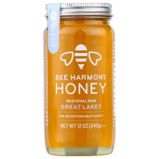 BEE HARMONY: Honey Regional Grt Lakes, 12 oz