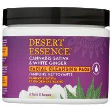 DESERT ESSENCE: Pad Cleansing Cannbs Gngr, 50 pc