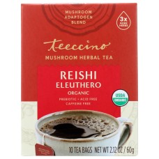 TEECCINO: Tea Reishi Eleuthe Mushrm, 10 ct