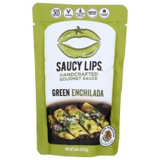 SAUCY LIPS: Sauce Green Enchilada, 8 oz