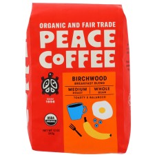 PEACE COFFEE: Coffee Whlbn Birchwood, 12 oz