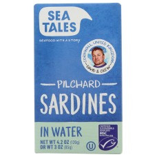SEA TALES: Sardines Msc In Water, 4.2 oz