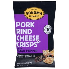 SONOMA CHEESE: Pork rind Blk Ppr Crisp, 2.4 oz