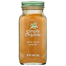 SIMPLY ORGANIC: Powder Curry Spicy Org, 2.8 oz