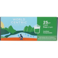 WORLD CENTRIC: Bag Compost Waste 3Gal, 25 pc