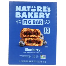 NATURES BAKERY: Bar Fig Blueberry Club Bx, 18 pc