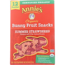 ANNIES HOMEGROWN: Fruit Snacks Bny Strwbry, 9.6 oz