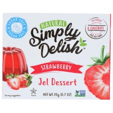 SIMPLY DELISH: Jel Dessert Strawberry, 0.7 oz