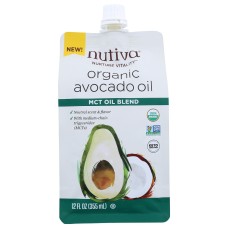 NUTIVA: Avocado Mct Oil Blnd, 12 oz
