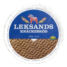 LEKSANDS: Swedish Crispbread KnÃ¤ckebrÃ¶d Round, 14 oz