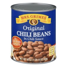 MRS GRIMES: Original Style Chili Beans, 30 oz