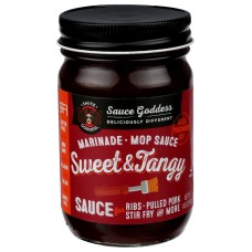 SAUCE GODDESS: Sweet and Tangy Marinade and Mop Sauce, 14.6 oz