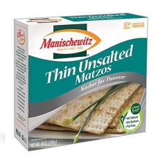 MANISCHEWITZ: Thin Unsalted Matzos, 10 oz