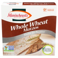 MANISCHEWITZ: Whole Wheat Matzos, 10 oz