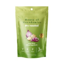 HOUSE OF MACADAMIAS: Dry Roasted Macadamia Nuts With Onion, 4 oz