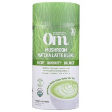 OM MUSHROOMS: Mushroom Matcha Latte Blend, 240 gm