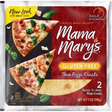 MAMA MARYS: 7 In Gluten Free Pizza Crust 2 Count, 7 oz
