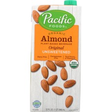 PACIFIC FOODS: Organic Unsweetened Almond Milk, 32 fo