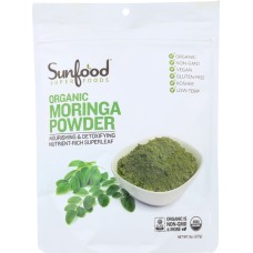 SUNFOOD SUPERFOODS: Moringa Leaf Powder Organic, 8 oz