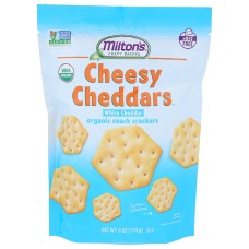 MILTONS: Cheesy White Cheddars Cracker, 6 oz