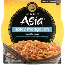 SIMPLY ASIA: Spicy Mongolian Noodle Bowl, 8.5 oz