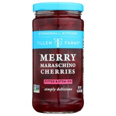 TILLEN FARMS: Merry Maraschino Cherries Pitted and Stem On, 13.5 oz