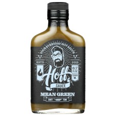 HOFF & PEPPER: Mean Green Hot Sauce, 6.7 oz