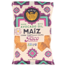 SIETE: Maiz Taco Seasoning Corn Tortilla Chips, 7.5 oz