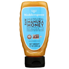 WEDDERSPOON: Raw Multifloral Manuka Honey KFactor 12, 12 oz