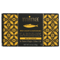 MINA: Sardines In Extra Virgin Olive Oil With Lemon, 4.4 oz