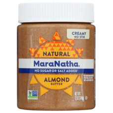 MARANATHA: No Sugar Or Salt Added Creamy Almond Butter, 12 oz