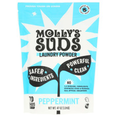 MOLLYS SUDS: Original Laundry Detergent Powder Peppermint 70 Loads, 47 oz