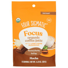FOUR SIGMATIC: Focus Organic Coffee Latte Mocha, 4.23 oz