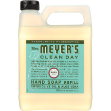 MRS MEYERS CLEAN DAY: Basil Liquid Hand Soap Refill, 33 oz