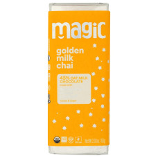 MAGIC CHOCOLATE: Golden Milk Chai Oat Milk Chocolate Bar, 2.93 oz