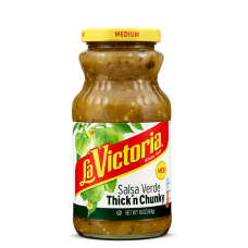 LA VICTORIA: Thick N Chunky Salsa Verde Medium, 16 oz