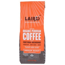 LAIRD SUPERFOOD: Medium Roast Ground Mushroom Coffee, 12 oz