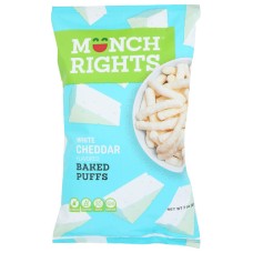 MUNCH RIGHTS: White Cheddar Baked Puffs, 3 oz