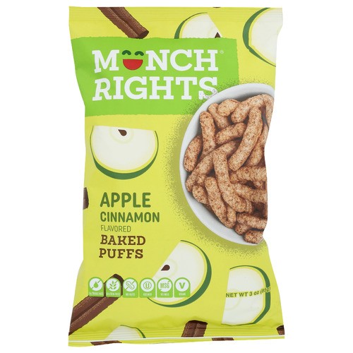 Munch Puffs MUNCH RIGHTS: Apple Cinnamon Baked Puffs, 3 oz