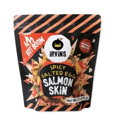 IRVINS: Hot Boom Salted Egg Fish Skin, 3.7 oz