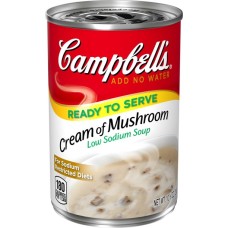 CAMPBELLS: Low Sodium Cream Of Mushroom Soup, 10.5 oz
