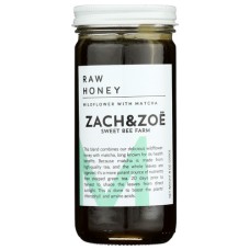 ZACH & ZOE SWEET BEE FARM: Wildflower Honey With Matcha, 8 oz