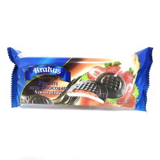 KRAKUS: Biscuits with Chocolate Strawberry, 4.76 oz